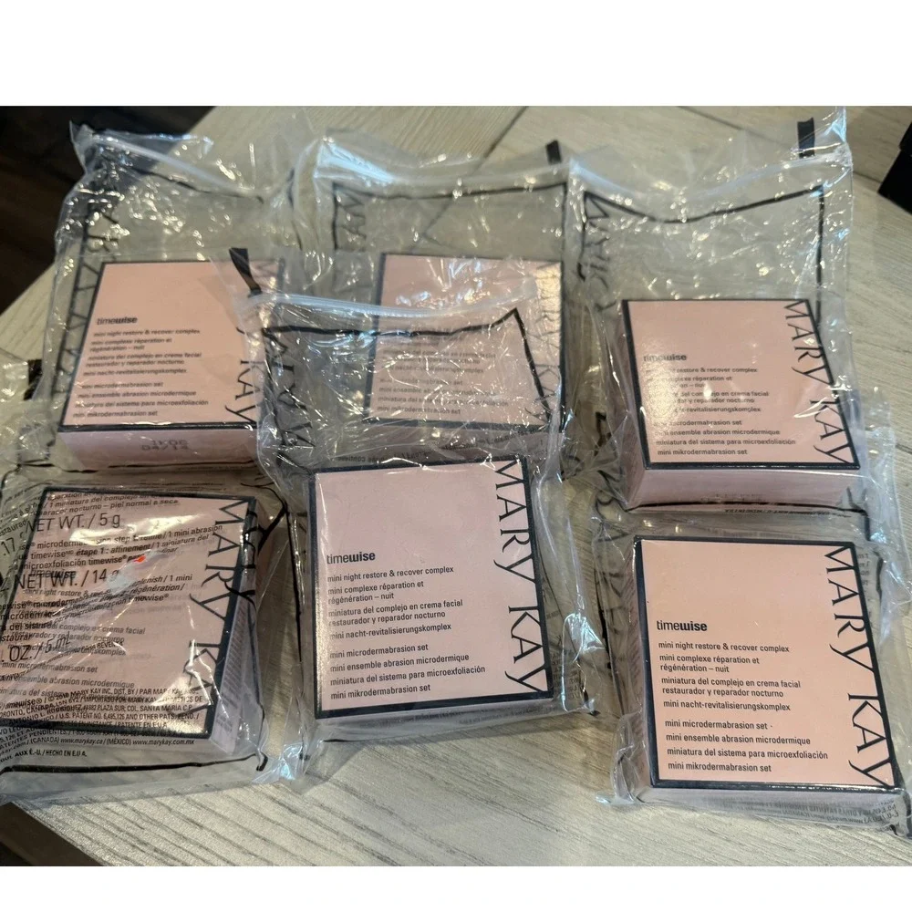 Lot of 6 Mary Kay TimeWise Mini Night Restore‎ Microdermabrasion Set Travel Size